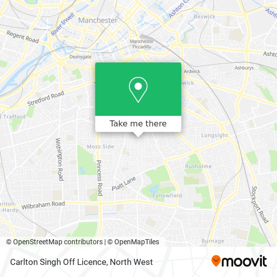 Carlton Singh Off Licence map