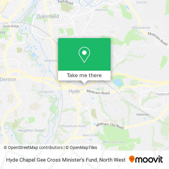 Hyde Chapel Gee Cross Minister's Fund map