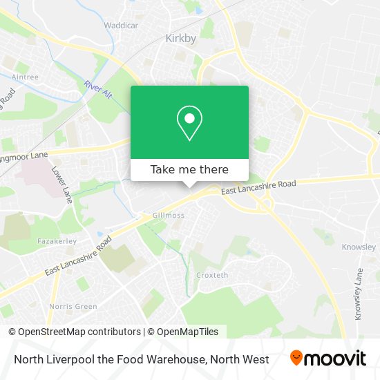 North Liverpool the Food Warehouse map