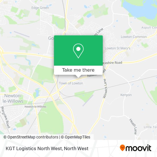 KGT Logistics North West map