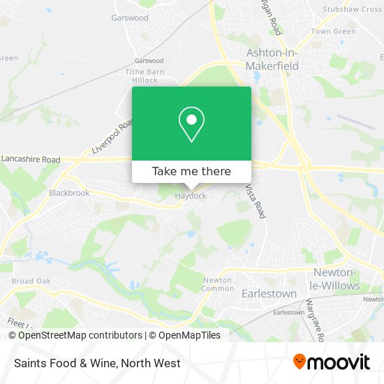 Saints Food & Wine map