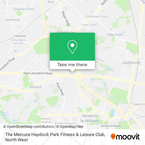 The Mercure Haydock Park Fitness & Leisure Club map