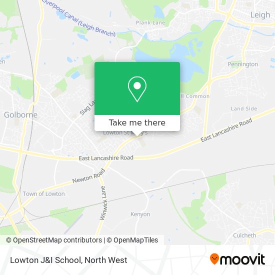 Lowton J&I School map