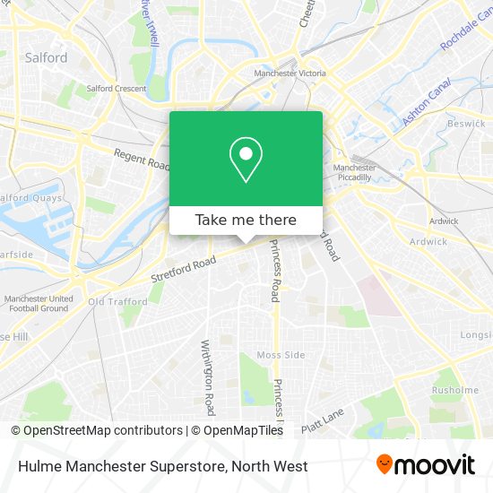 Hulme Manchester Superstore map