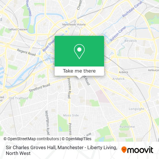 Sir Charles Groves Hall, Manchester - Liberty Living map