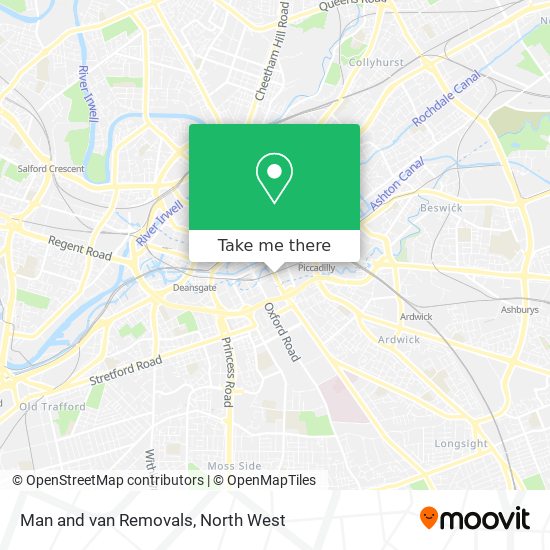Man and van Removals map