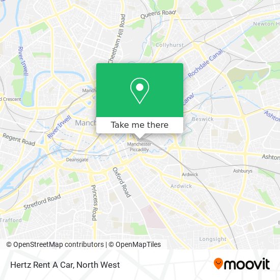 Hertz Rent A Car map