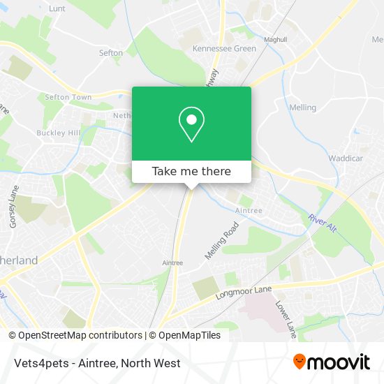 Vets4pets - Aintree map