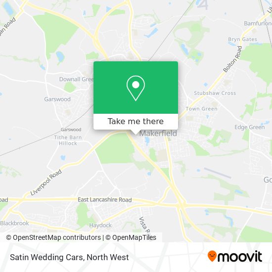 Satin Wedding Cars map