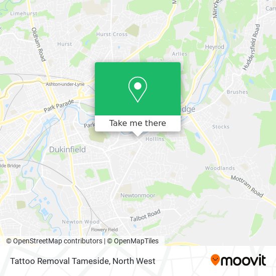 Tattoo Removal Tameside map