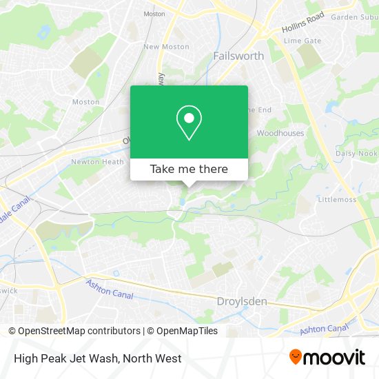 High Peak Jet Wash map