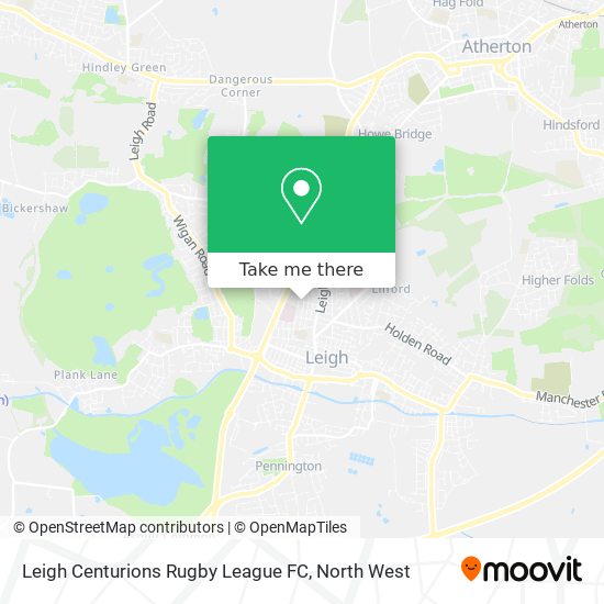 Leigh Centurions Rugby League FC map