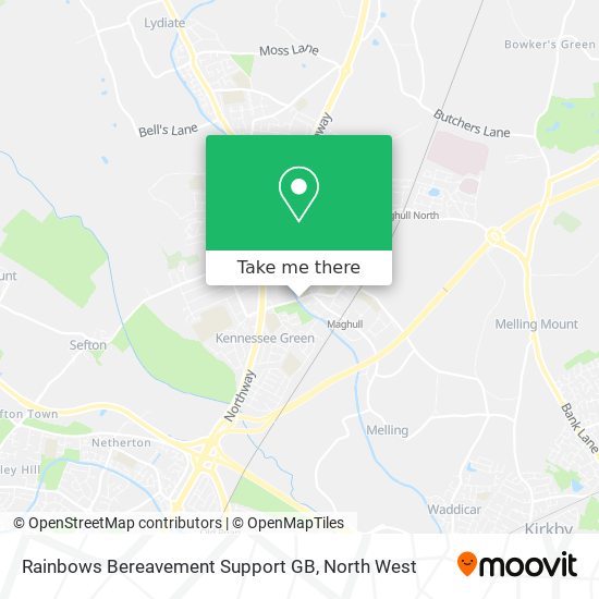 Rainbows Bereavement Support GB map