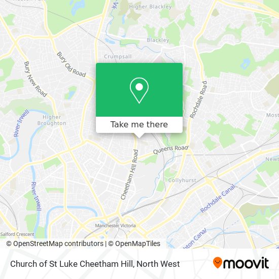 Church of St Luke Cheetham Hill map