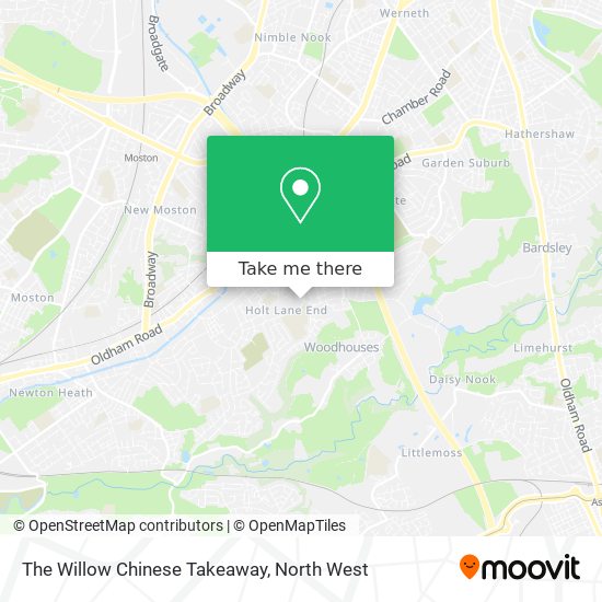 The Willow Chinese Takeaway map