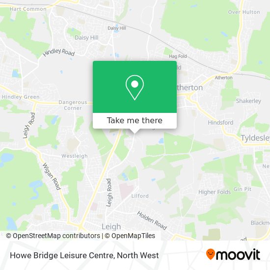 Howe Bridge Leisure Centre map