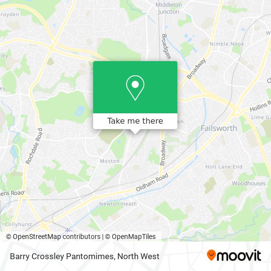 Barry Crossley Pantomimes map