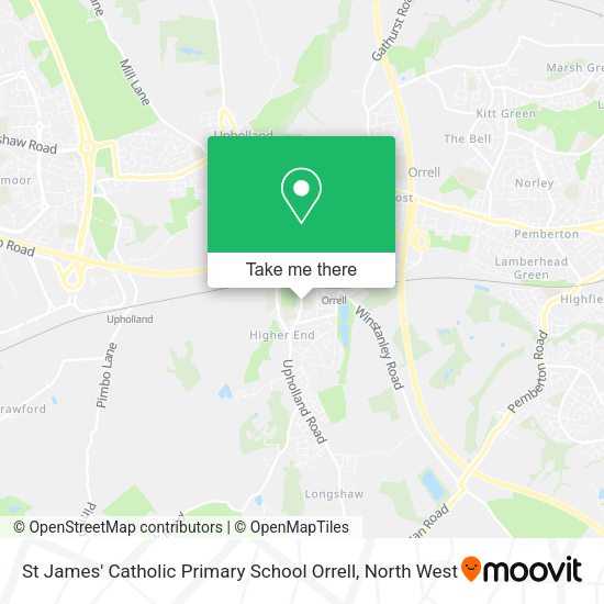 St James' Catholic Primary School Orrell map