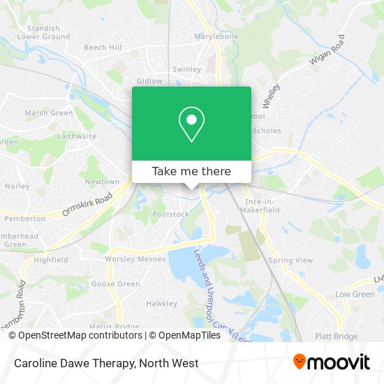 Caroline Dawe Therapy map