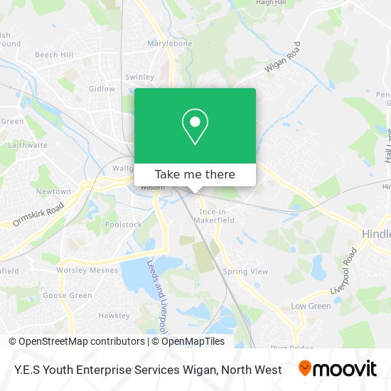 Y.E.S Youth Enterprise Services Wigan map