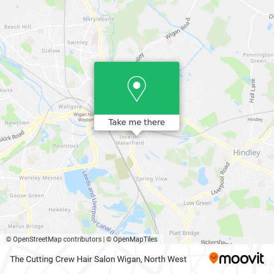 The Cutting Crew Hair Salon Wigan map