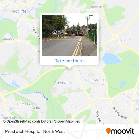 Prestwich Hospital map
