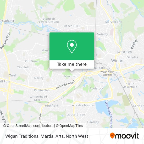 Wigan Traditional Martial Arts map