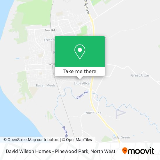 David Wilson Homes - Pinewood Park map