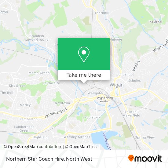 Northern Star Coach Hire map