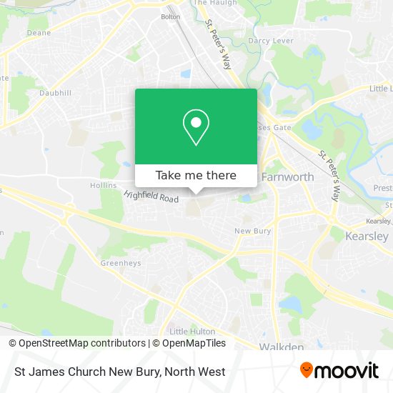 St James Church New Bury map