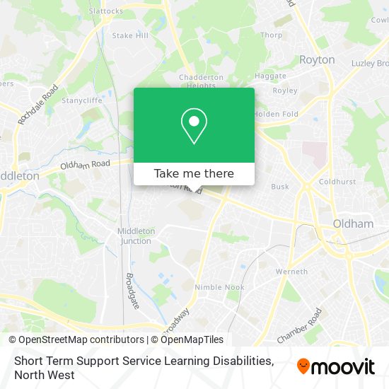 Short Term Support Service Learning Disabilities map