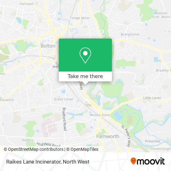 Raikes Lane Incinerator map