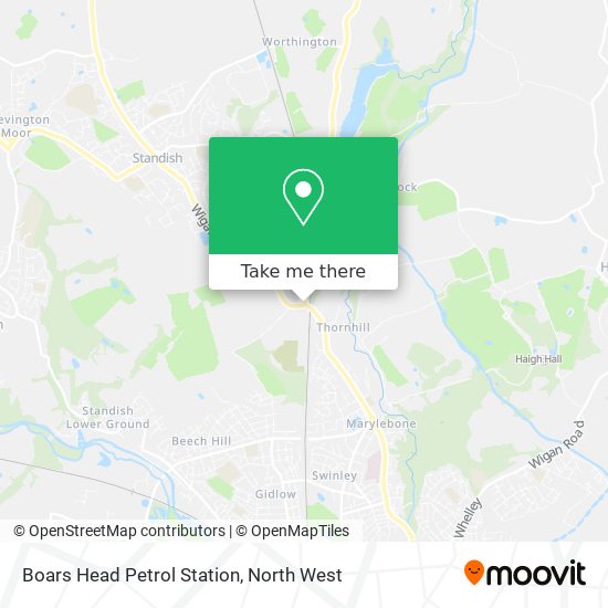 Boars Head Petrol Station map