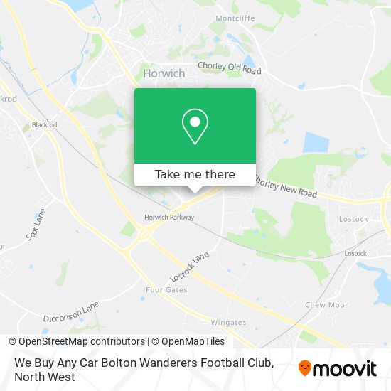 We Buy Any Car Bolton Wanderers Football Club map