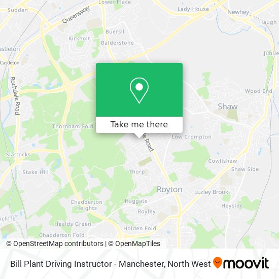 Bill Plant Driving Instructor - Manchester map