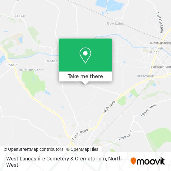 West Lancashire Cemetery & Crematorium map