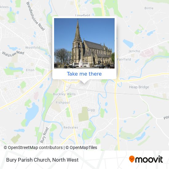Bury Parish Church map