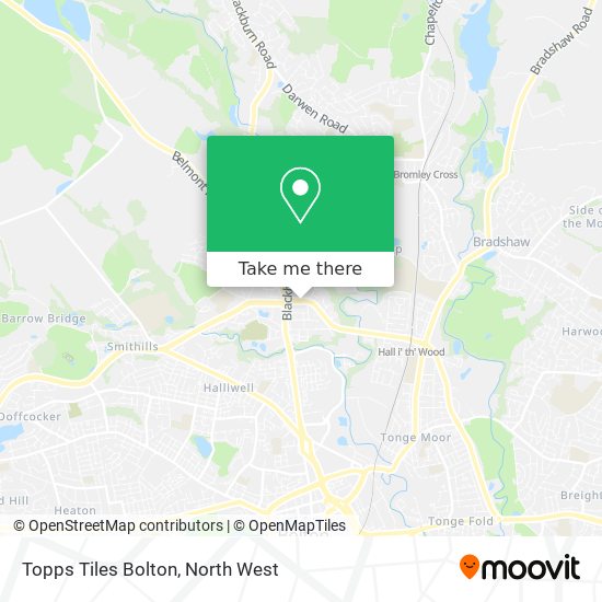 Topps Tiles Bolton map