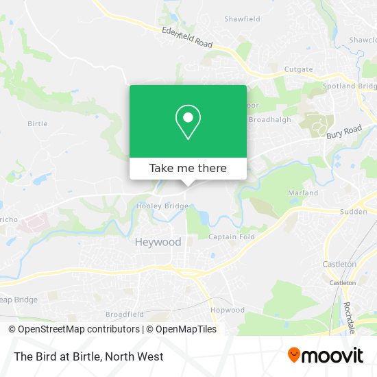 The Bird at Birtle map