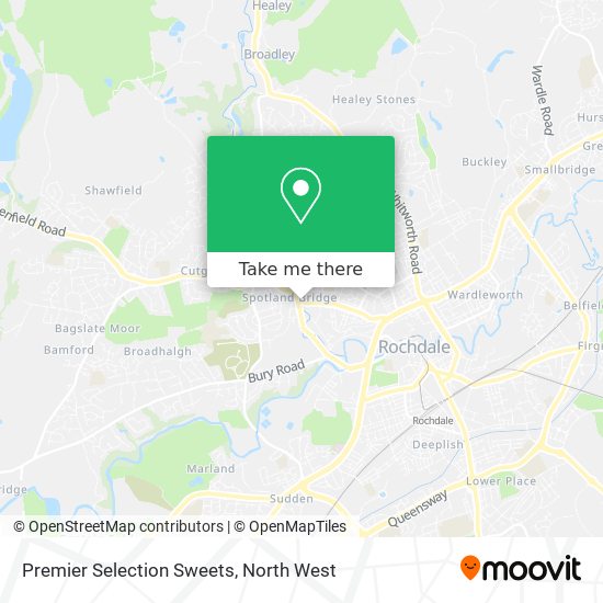 Premier Selection Sweets map