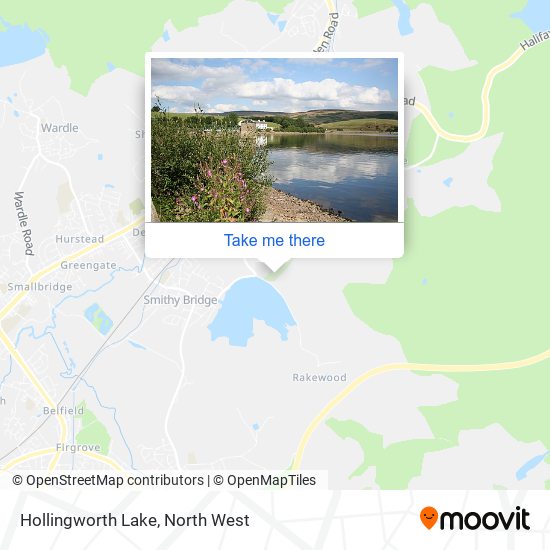 Hollingworth Lake map