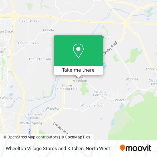Wheelton Village Stores and Kitchen map