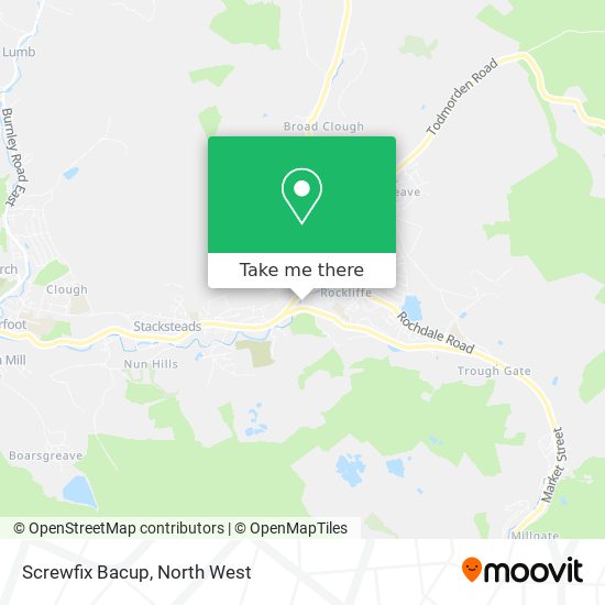 Screwfix Bacup map