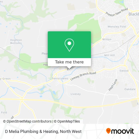 D Melia Plumbing & Heating map