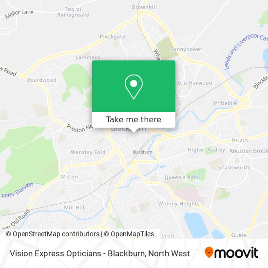 Vision Express Opticians - Blackburn map