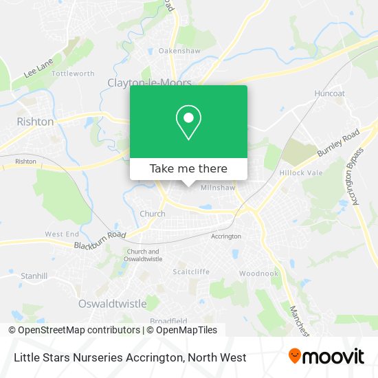 Little Stars Nurseries Accrington map