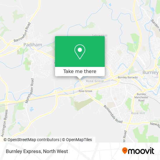 Burnley Express map