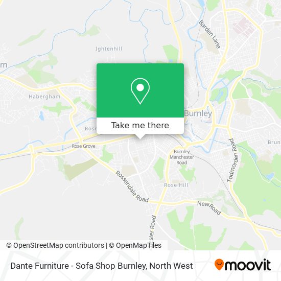 Dante Furniture - Sofa Shop Burnley map