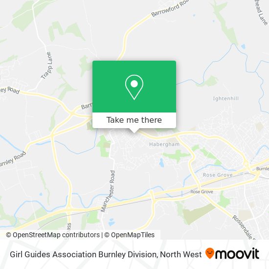 Girl Guides Association Burnley Division map