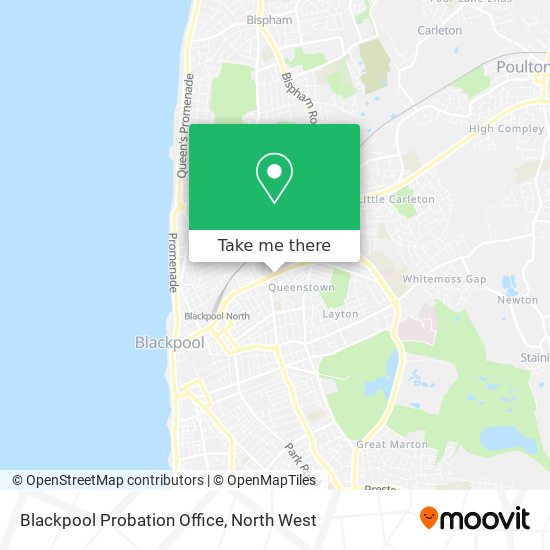 Blackpool Probation Office map